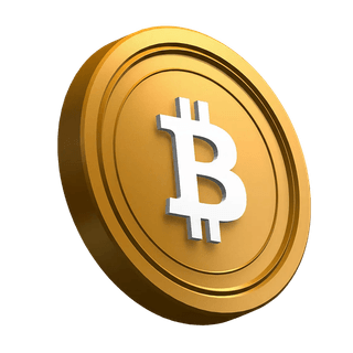 Naklonená minca Bitcoin BTC zobrazená ako dekoratívny prvok v hero sekcii